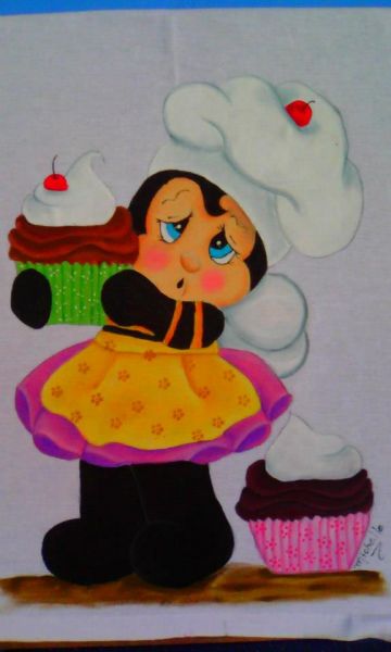 Panos de Prato pintado a mão